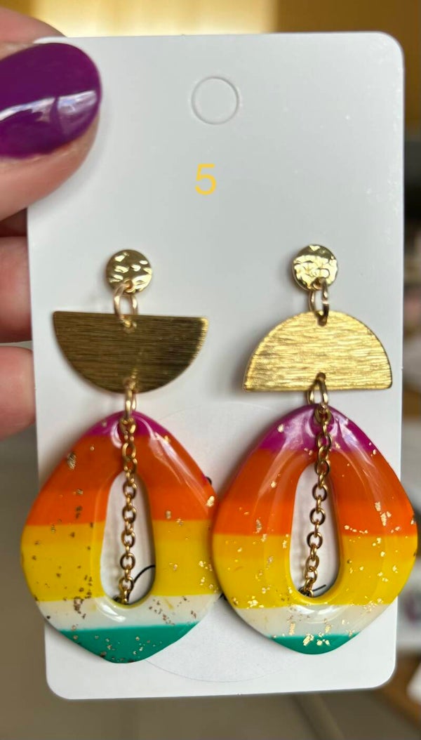 Boucle d'oreilles Rainbow