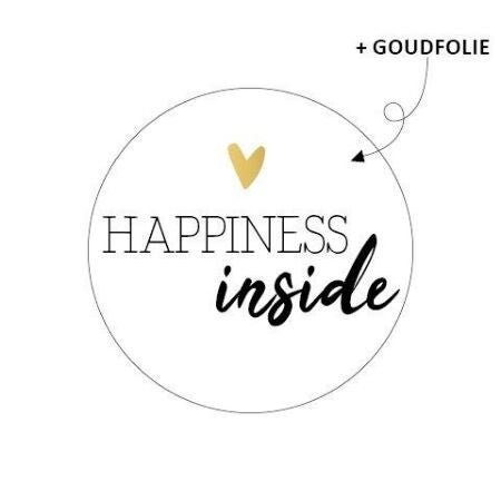 Sticker | Happiness inside | 5 stuks