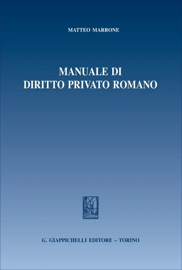 MARRONE MANUALE DI DIRITTO PRIVATO ROMANO