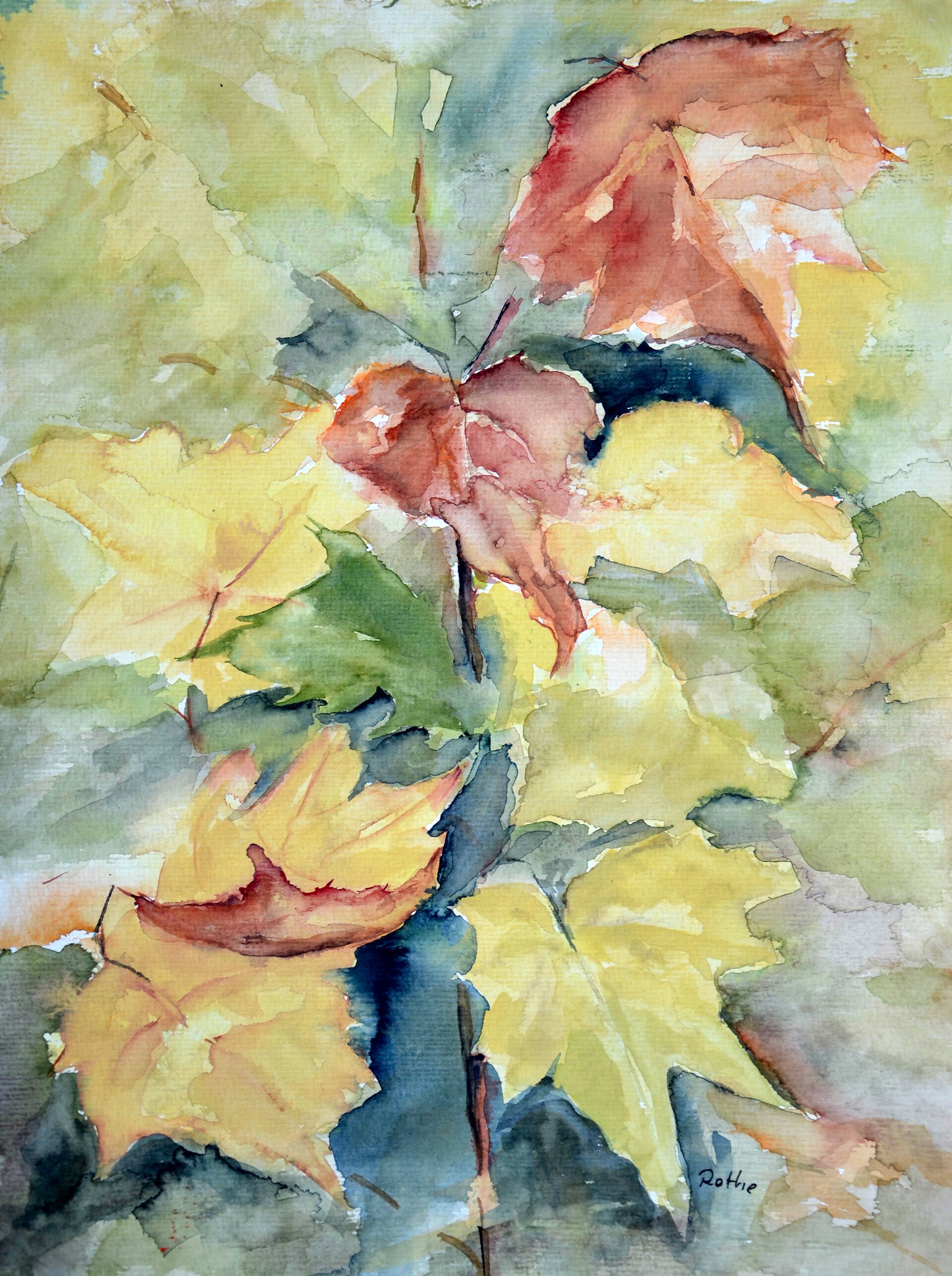 Herbstlaub, aber abstrakter.