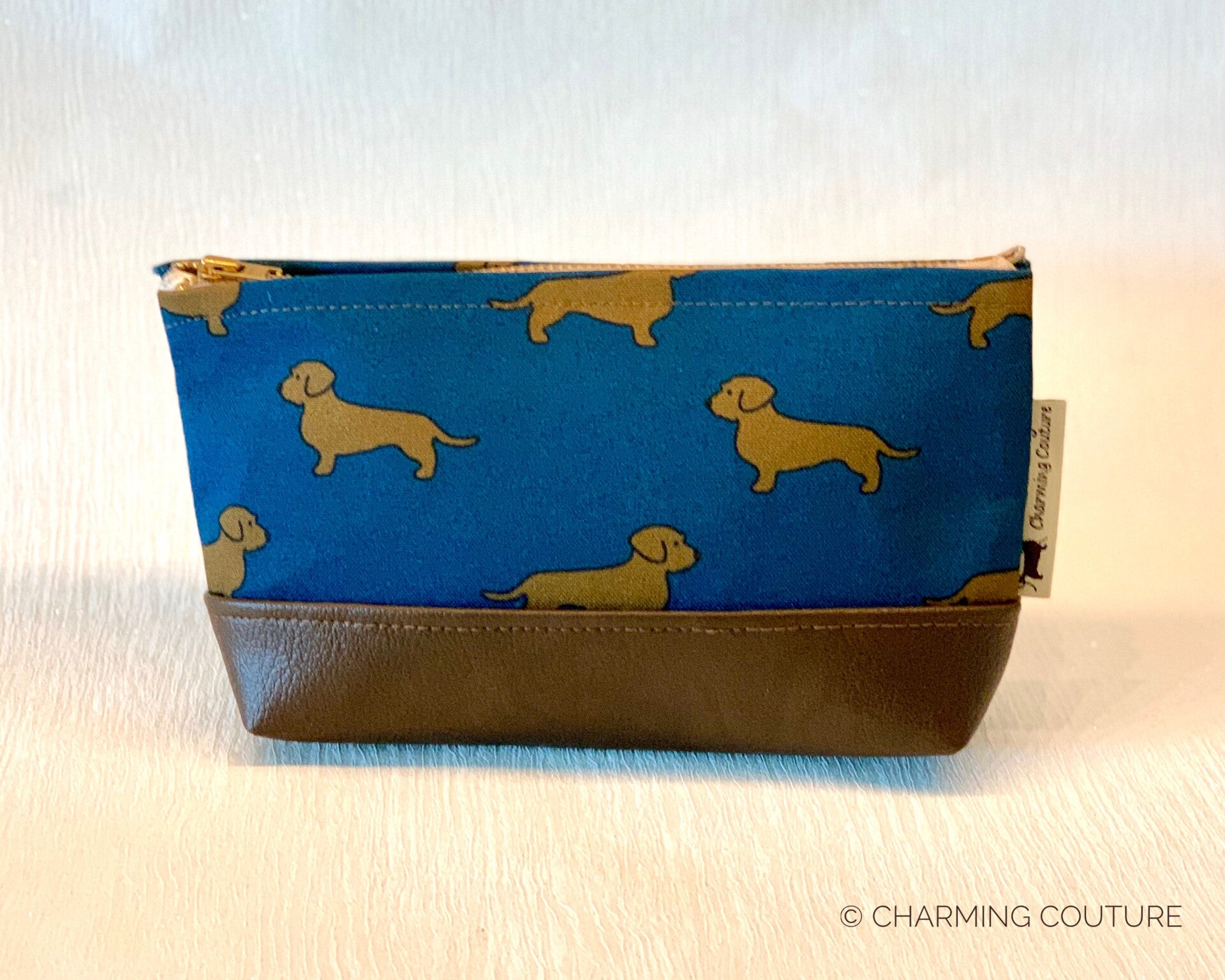 Toilettas blauw ruwhaar