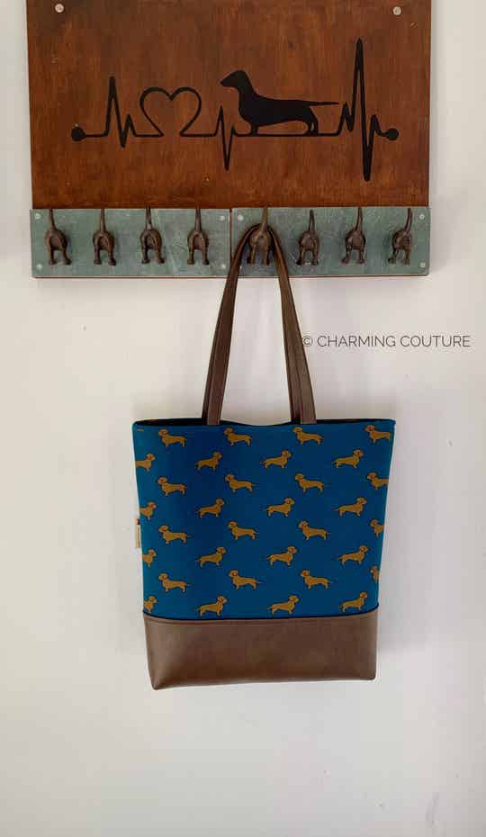 Shopper blauw ruwhaar