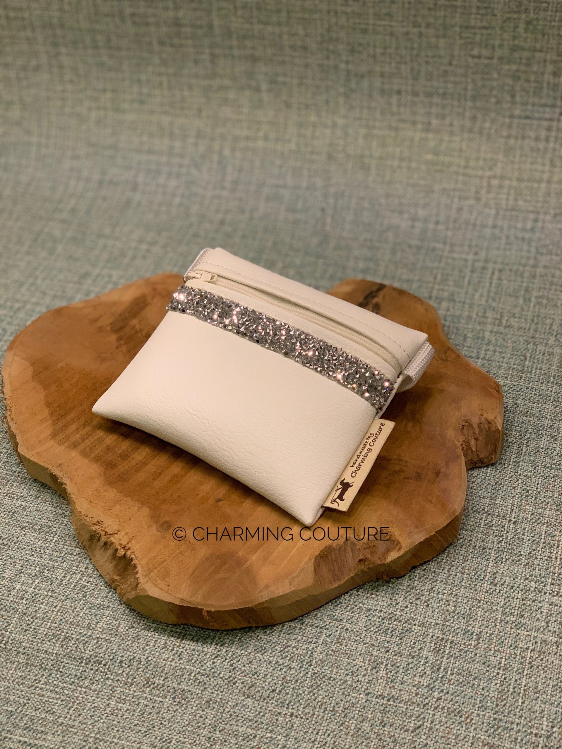 Treat Bag - White with Silver Strass Stones