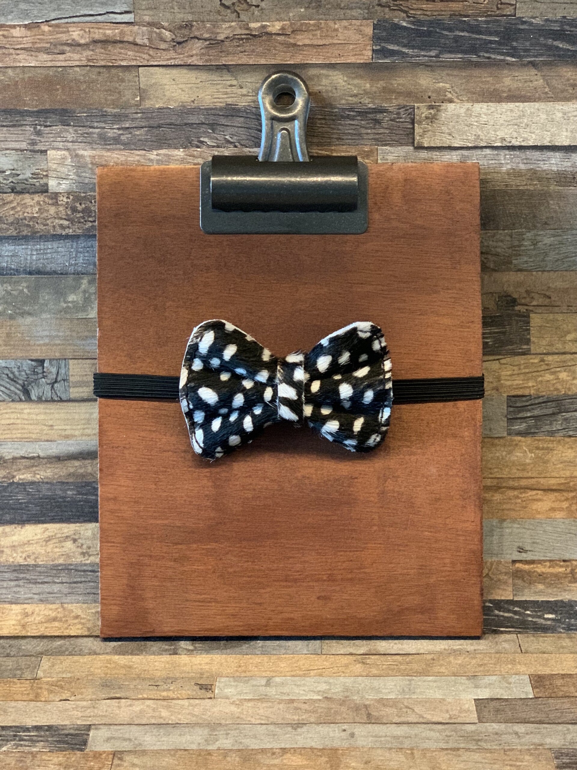 Luxury Leather Bow Tie - Polka Dots