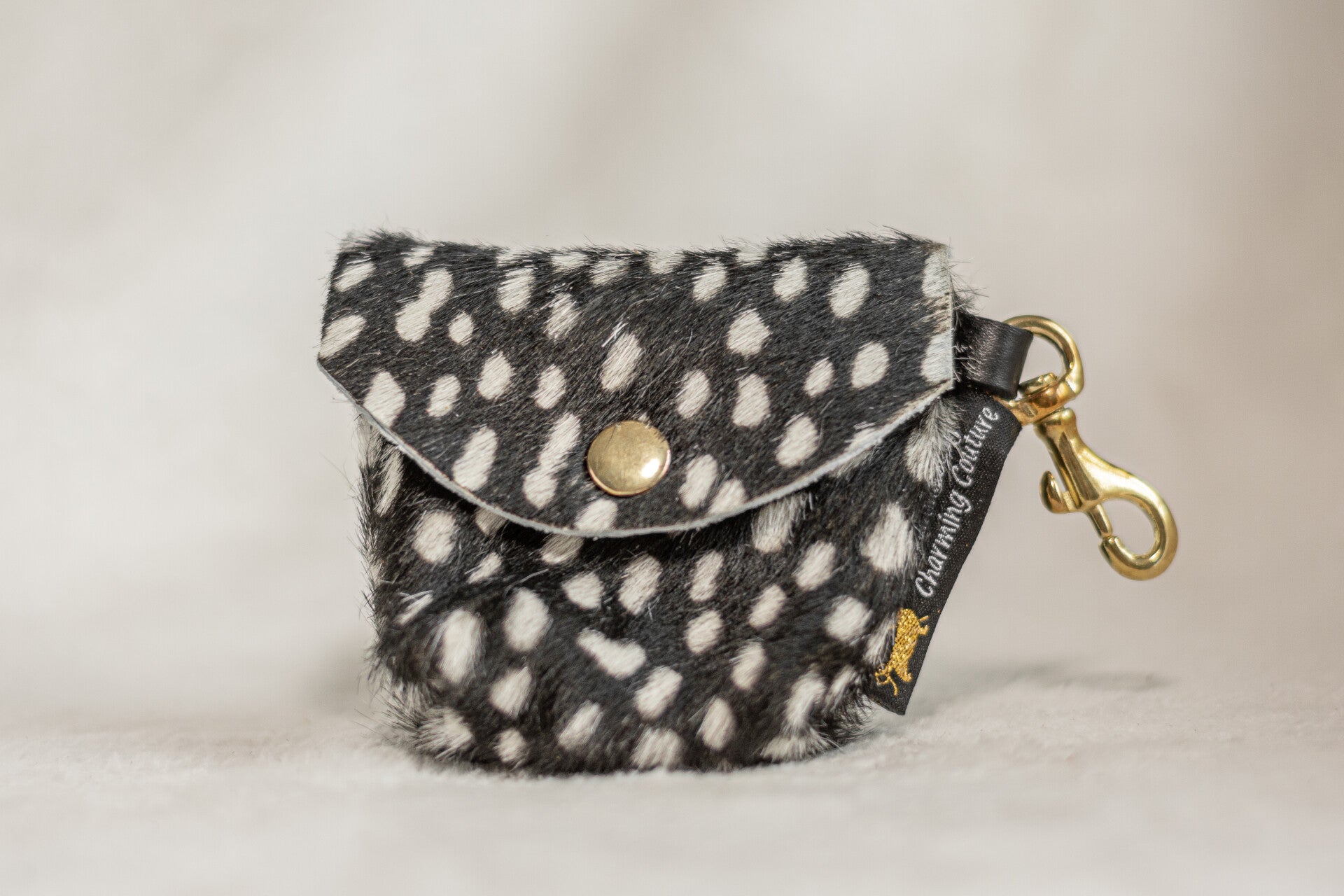 Polka Dots - Luxury Leather Bag Holder