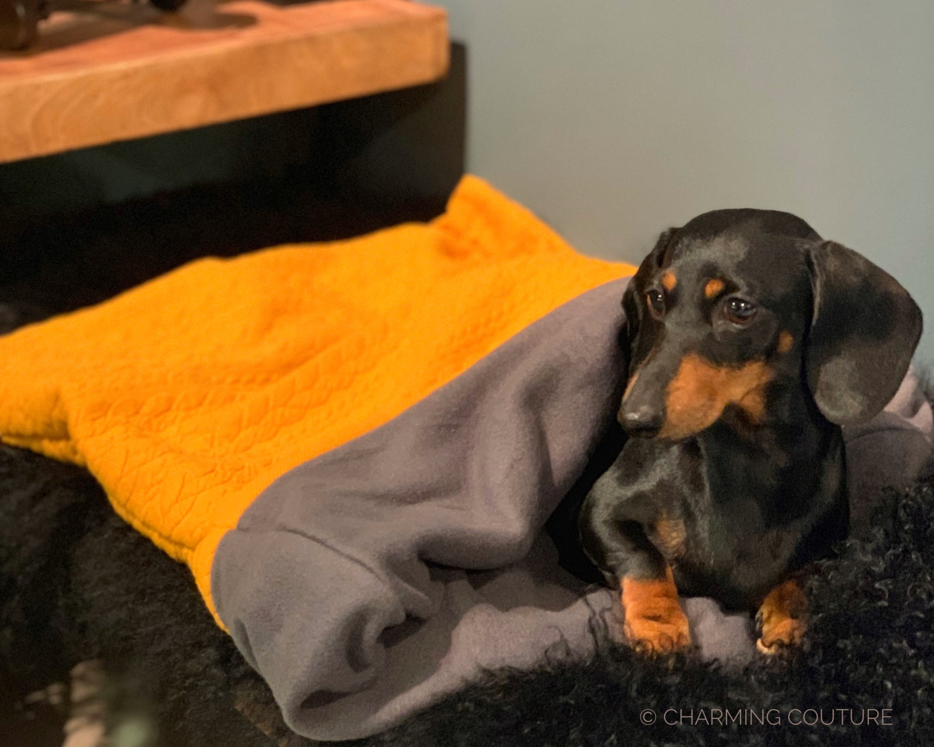 Slaapzak Okergeel Kabelmotief