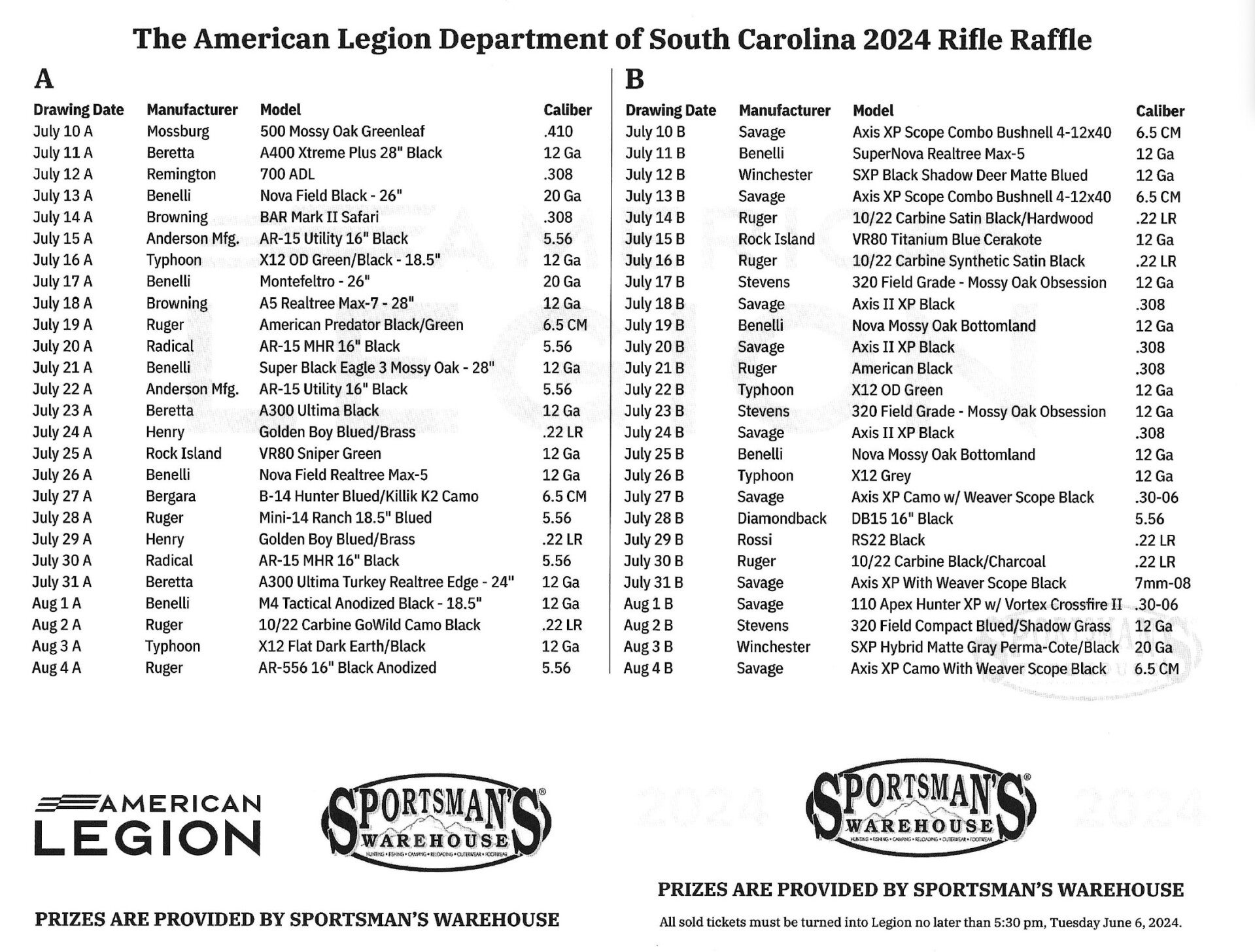 Riffle Ruffle The American Legion Hezzie Griffis Post 30 Edgefield, SC
