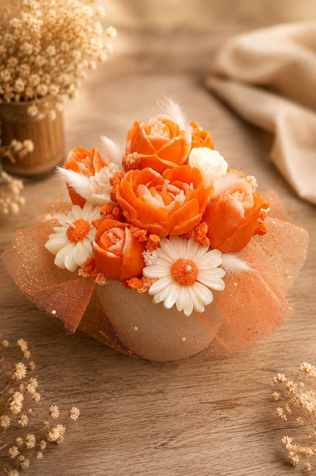 Bouquet Floral parfumé - Soleil d'Ambre