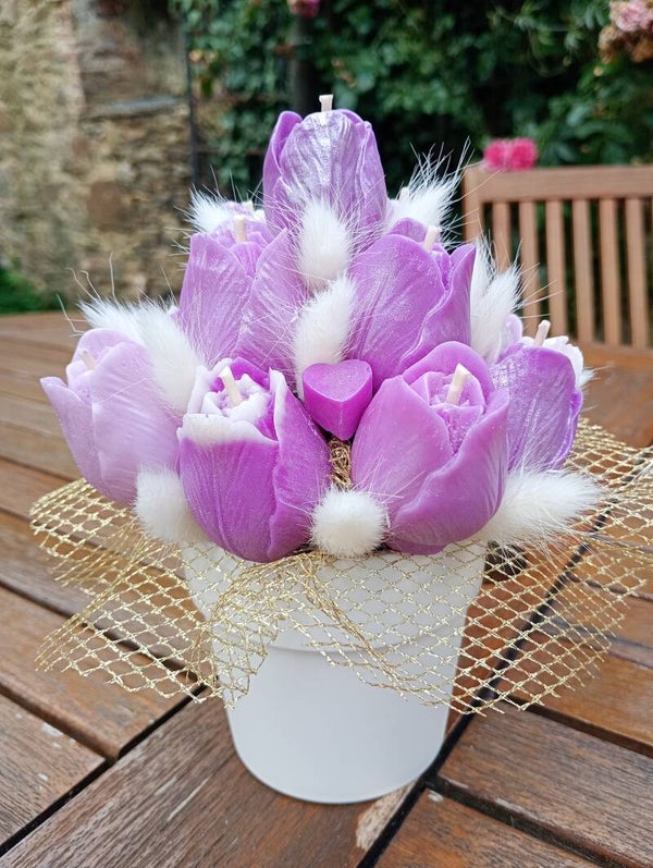 Bouquet floral parfumé –Éclat de Lavande