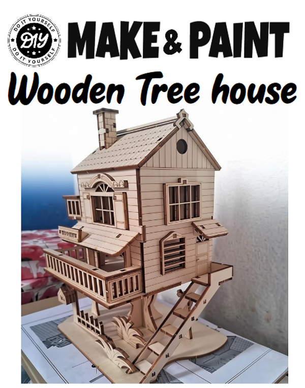 DIY Make & Paint Wooden Treehouse