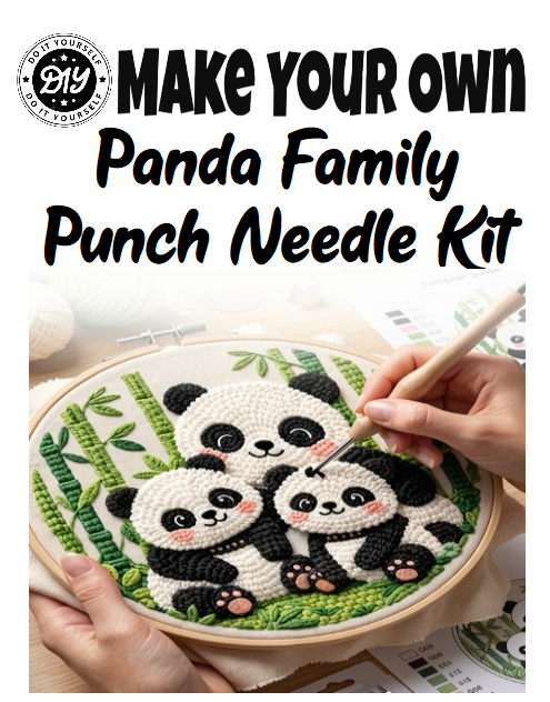 DIY Punch Needle Kit Cute Panda