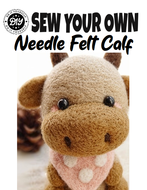 DIY Needle Felt Cow with Bandana