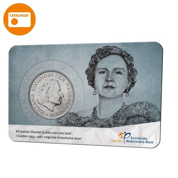 Bijna 60 jaar afscheid zilveren Gulden in coincard 1956