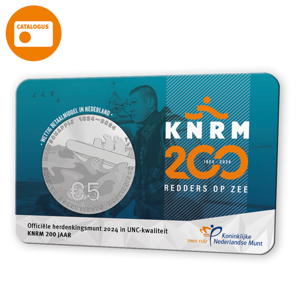 5 euro Nederland 2024 KNRM 200 Jaar Vijfje UNC in coincard