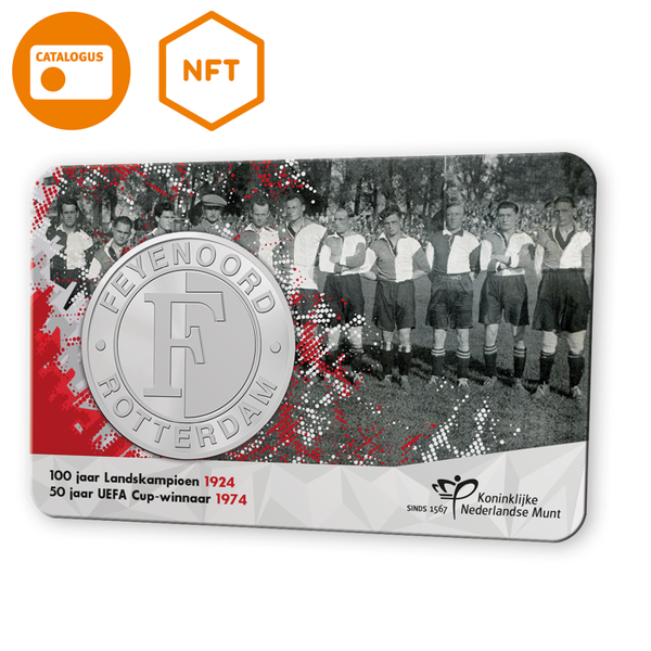 Nederland 2024 Feyenoord penning in coincard + NFT