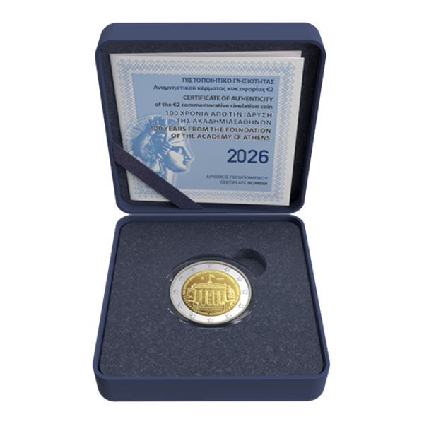 2 euro Griekenland 2026 Academie van Athene PROOF