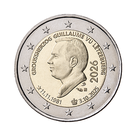 2 euro Luxemburg 2026 Troonsbestijging Groothertog Guillaume UNC