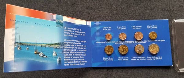 Nederland 2002 miniserie mini euromunten KNM