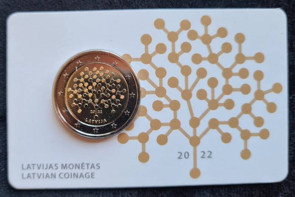 2 euro Letland 2022 Financiële geletterdheid in coincard BU