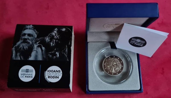 2 euro Frankrijk 2017 100 jaar na dood Auguste Rodin PROOF