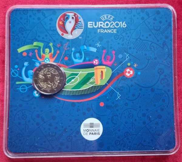 2 euro Frankrijk 2016 EK Voetbal in Frankrijk BU in blister