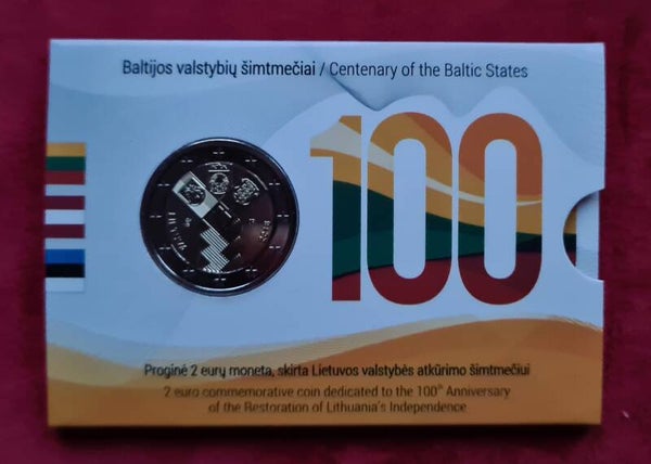 2 euro Litouwen 2018 Baltische Staten BU coincard