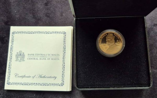 50 euro Malta 2013 Dun Karm Psaila Goud PROOF