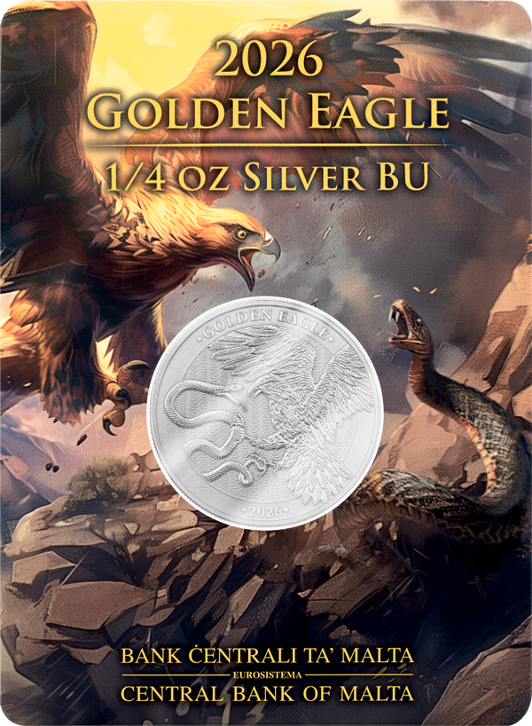 1.5 euro Malta 2026 Golden Eagle 1/4 oz Zilver BU