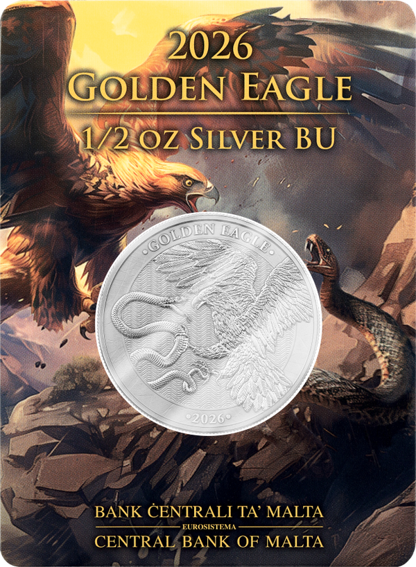 2.5 euro Malta 2026 Golden Eagle 1/2 oz Zilver BU