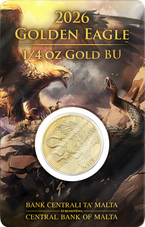 25 euro Malta 2026 Golden Eagle 1/4 oz Goud BU