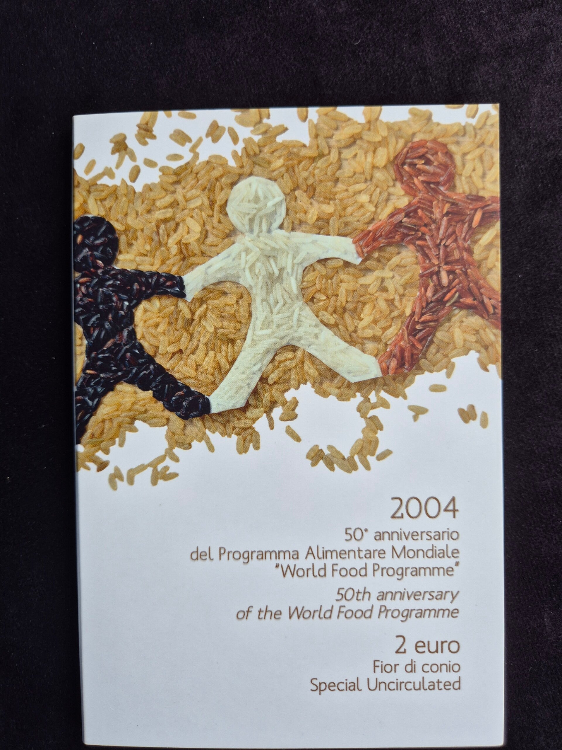 2 euro Italie 2004 Wereldvoedselprogramma BU coincard