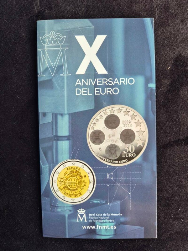 2 euro Spanje 2012 Tien Jaar Euro BU coincard