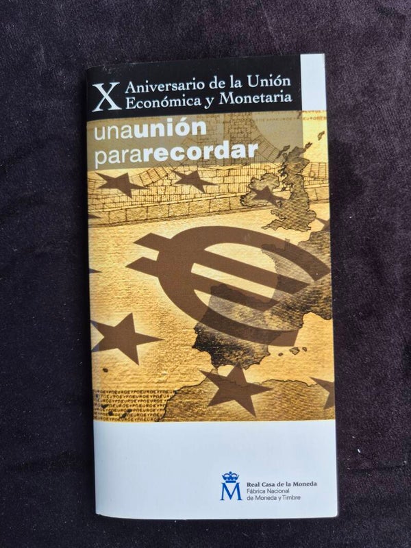 2 euro Spanje 2009 EMU BU coincard met grote sterren
