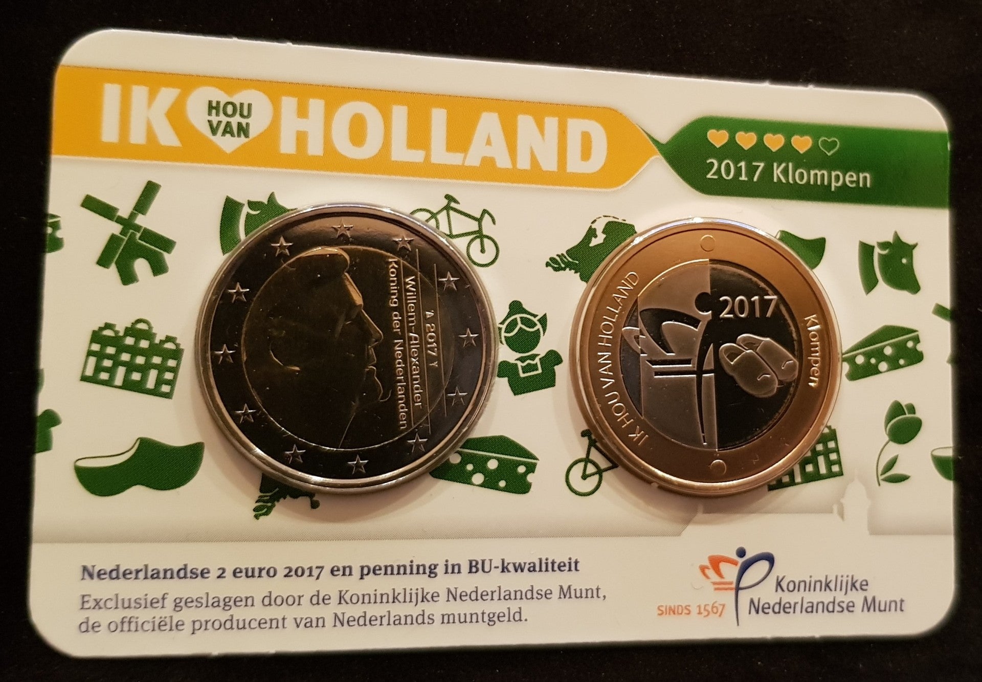 Holland coin fair coincard 2017 Klompen