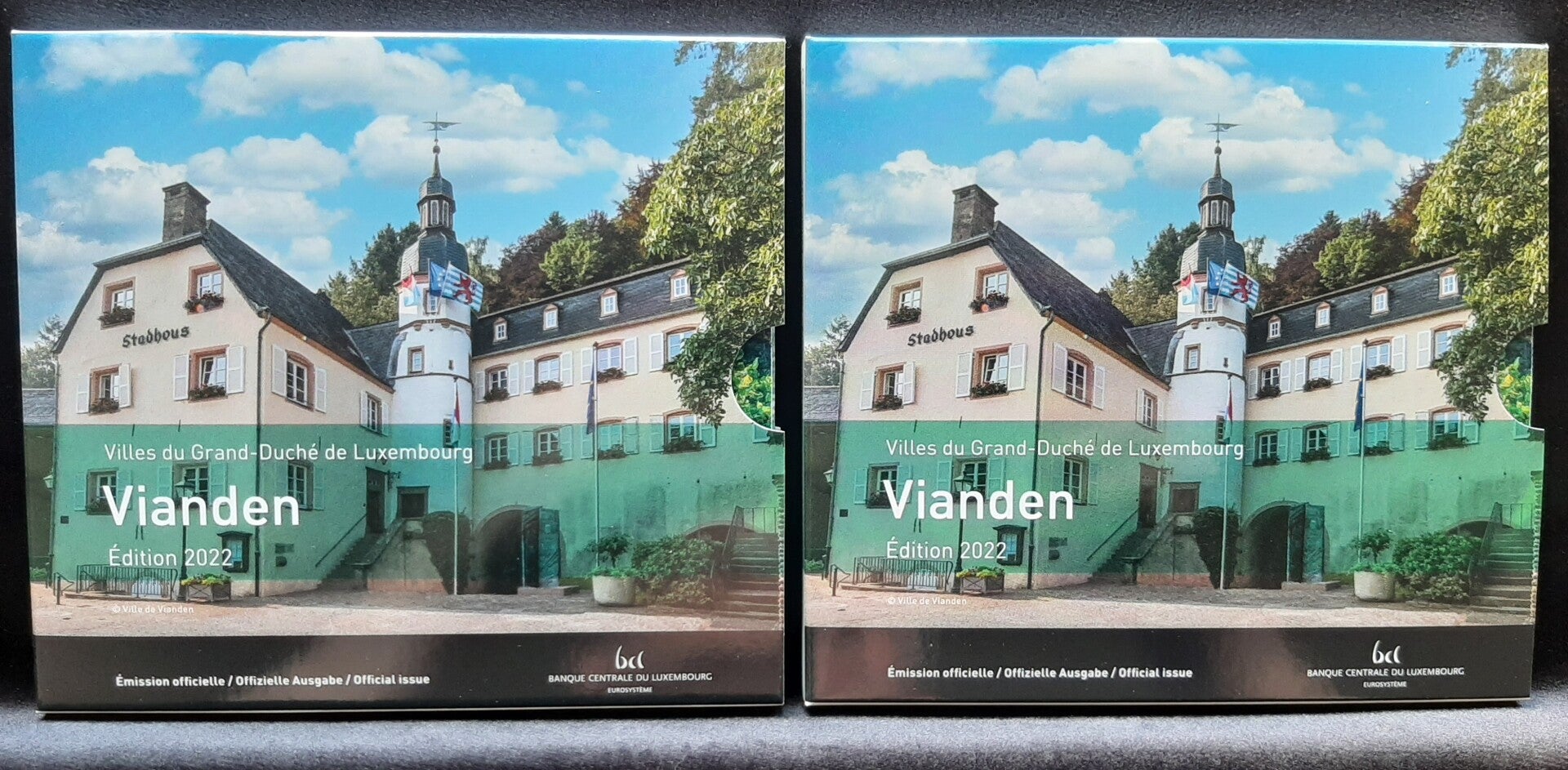 BU set Luxemburg 2022 Vianden met 2 euro Huwelijk + 50jr Vlag DUO