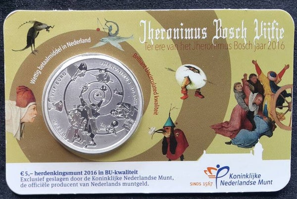 5 euro Nederland 2016 Het Jheronimus Bosch Vijfje BU 