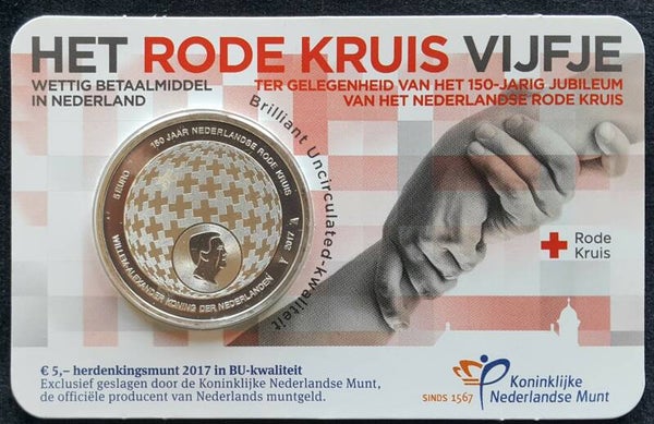 5 euro Nederland 2017 Het Rode Kruis Vijfje BU