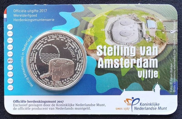 5 euro Nederland 2017 Stelling van Amsterdam Vijfje UNC