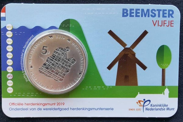 5 euro Nederland 2019 De Beemster Vijfje UNC
