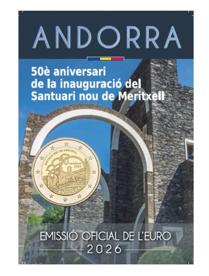 2 euro Andorra 2026 Heiligdom van Meritxell BU blister