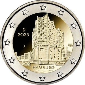 2 euro Duitsland 2023 Hamburg (Elbe Philharmonie) UNC ADFGJ