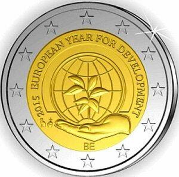 2 euro België 2015 Europees Jaar voor Ontwikkeling coincard FR