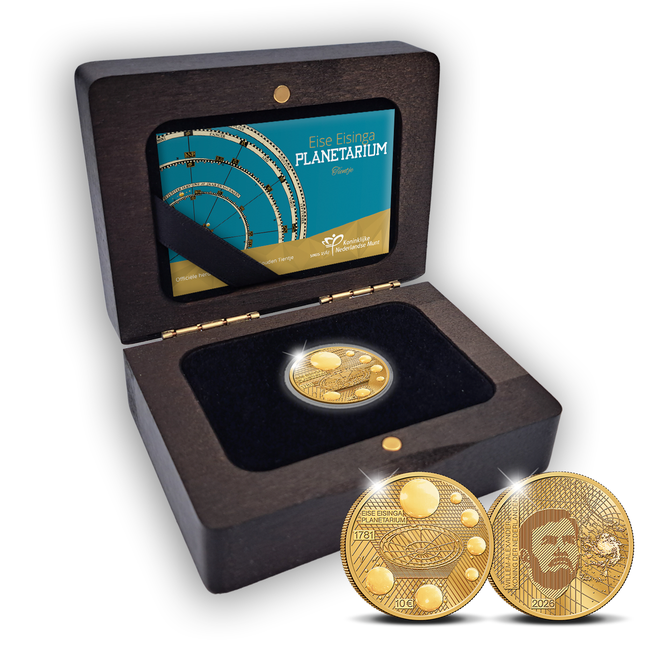 10 euro Nederland 2026 Eise Eisinga Planetarium Tientje Goud PROOF