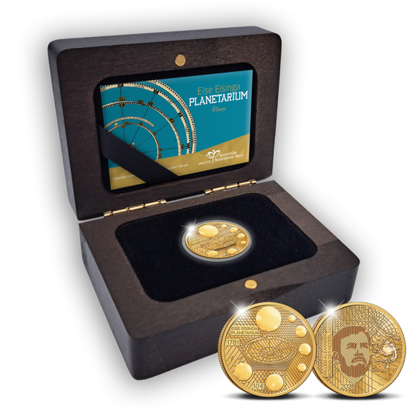10 euro Nederland 2026 Eise Eisinga Planetarium Tientje Goud PROOF