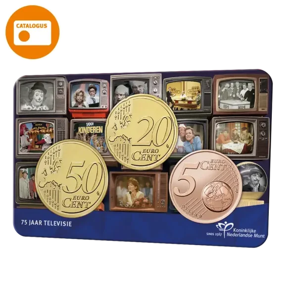 Nederland 2026 75 jaar TV – 75 cent in coincard