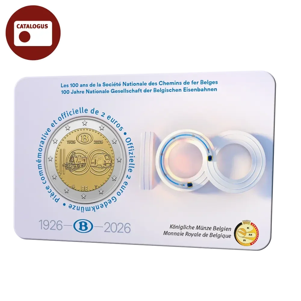 2 euro België 2026 ‘100 jaar NMBS’ BU in coincard FR