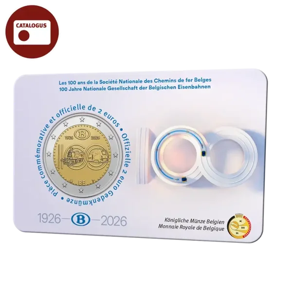 2 euro België 2026 ‘100 jaar NMBS’ BU in coincard FR