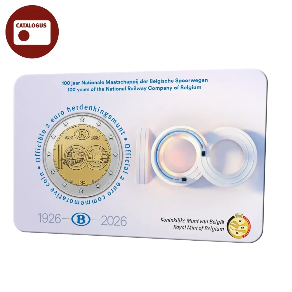 2 euro België 2026 ‘100 jaar NMBS’ BU in coincard NL