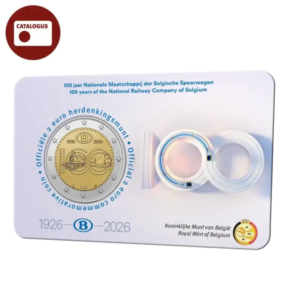 2 euro België 2026 ‘100 jaar NMBS’ BU in coincard NL