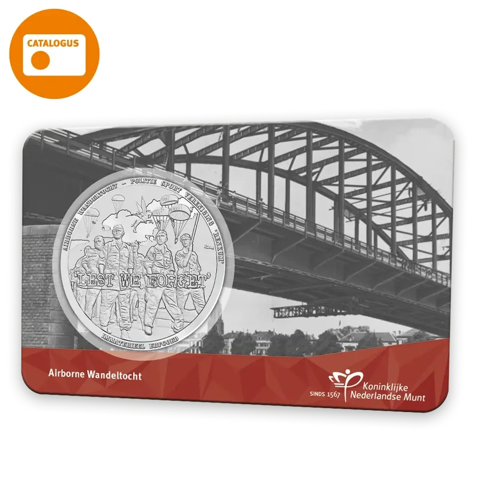 Nederland 2024 Airborne Wandeltocht penning in coincard